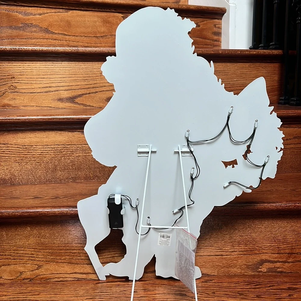 Cracker Barrel Multicolored Light Up Metal African American Santa